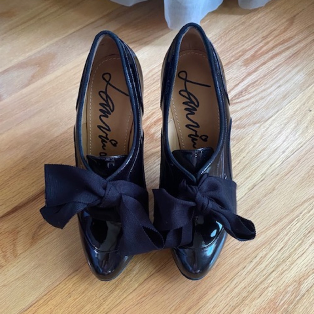NWT Lanvin Shoes - Oxford Platform Black Patent Leather Heels